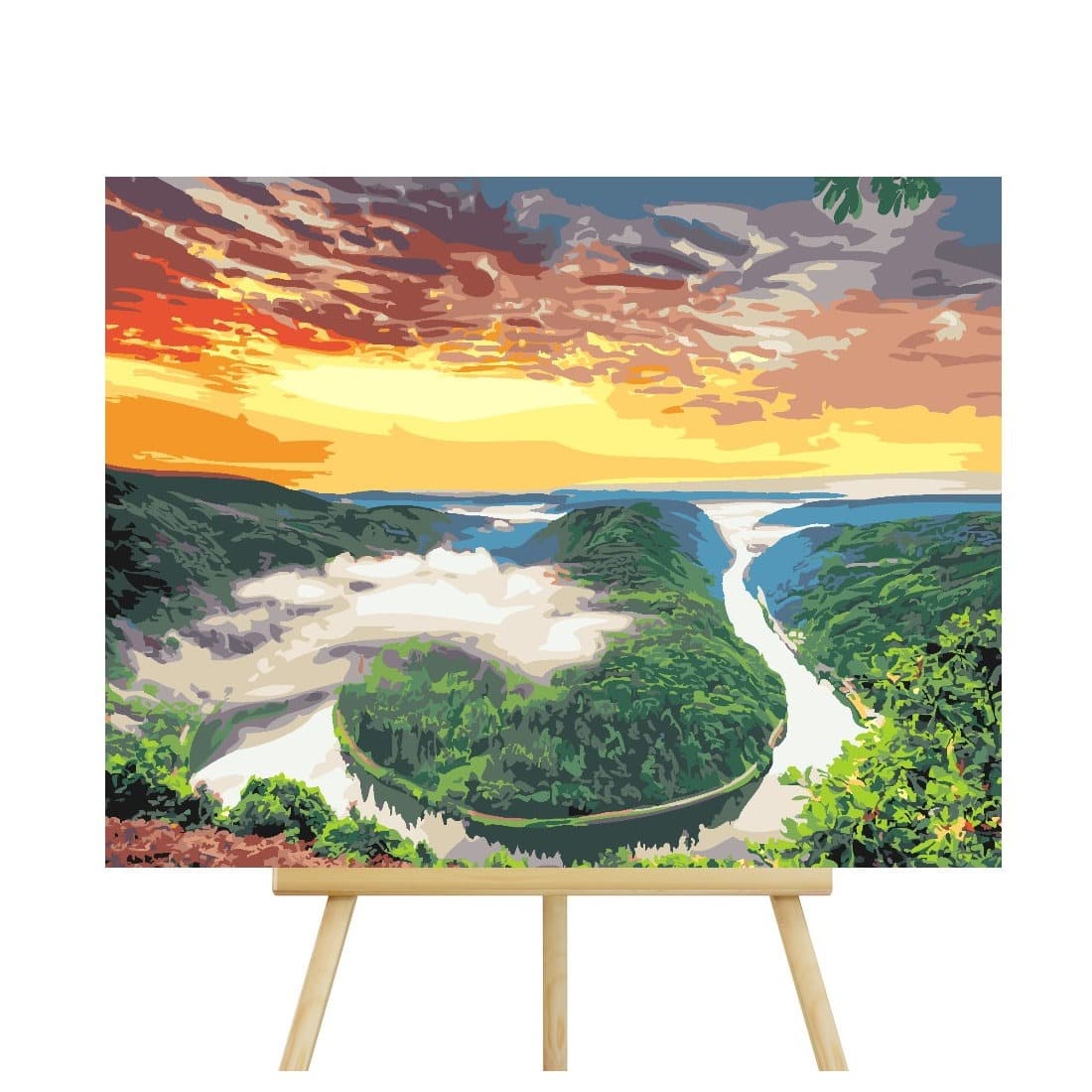 Paint By Numbers Art Kit for Adults Kids Beginners - DIY Oil Canvas Painting of Scenery - Most beautiful wall decorative with full of nature (Framed, Acrylic Paint, 50cm x 40cm)