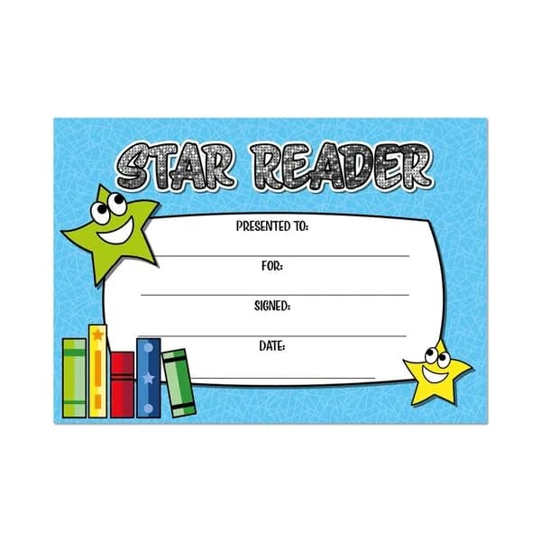 Sparkling Certificate - Star Reader