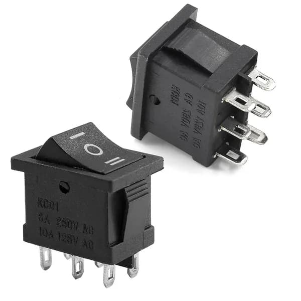 AC250V6A KCD1 3Position 6Pin Boat Rocker Switch