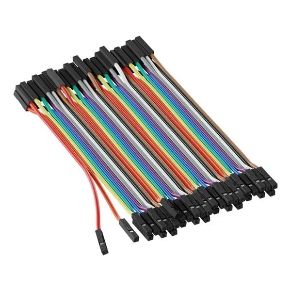 Female to Female Jumper Wire (Multicolor, 10cm Length) - 40/ Pack
