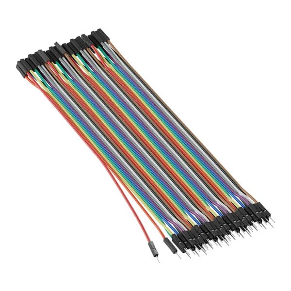 Male to Female Jumper Wire (Multicolor, 20cm Length) - 40/ Pack