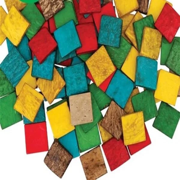 Coconut Shell Mosaic Squares