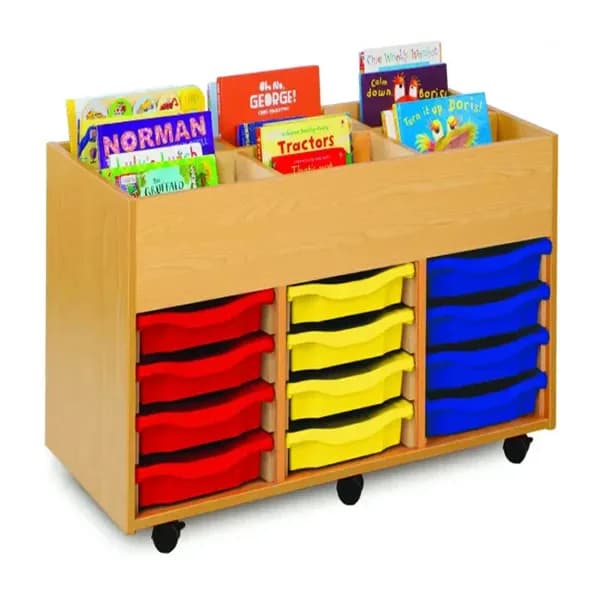 6 Bay Kinderbox With 12 Shallow Trays