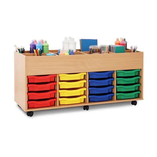 8 Bay Kinderbox with 16 Single Tray Storage