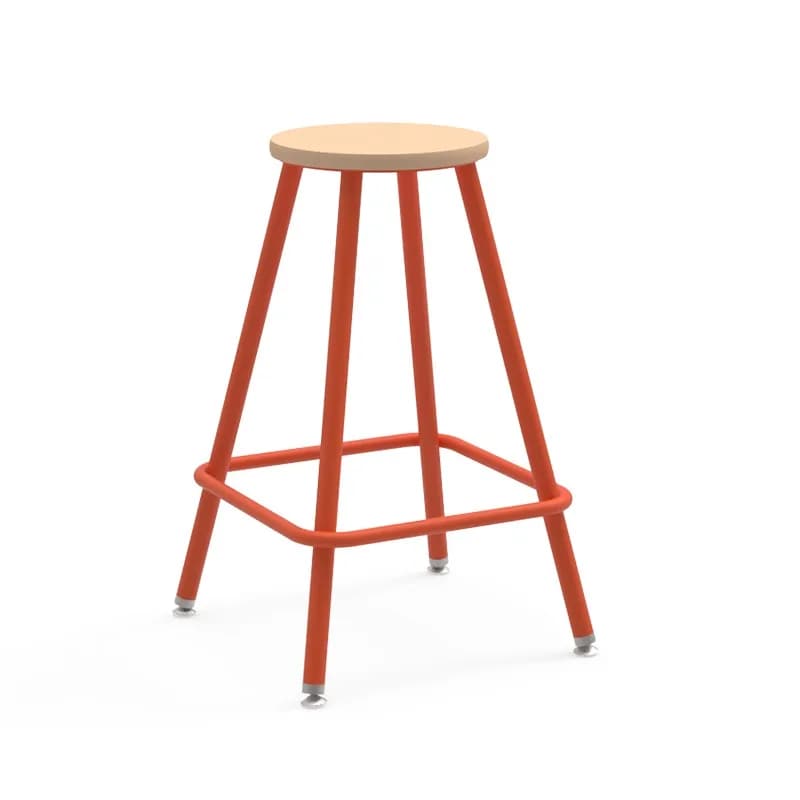 Stool with Wooden Seat - H457mm