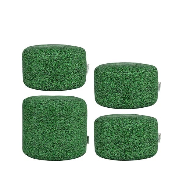 Grass Printed Bean Bag Stool Set
