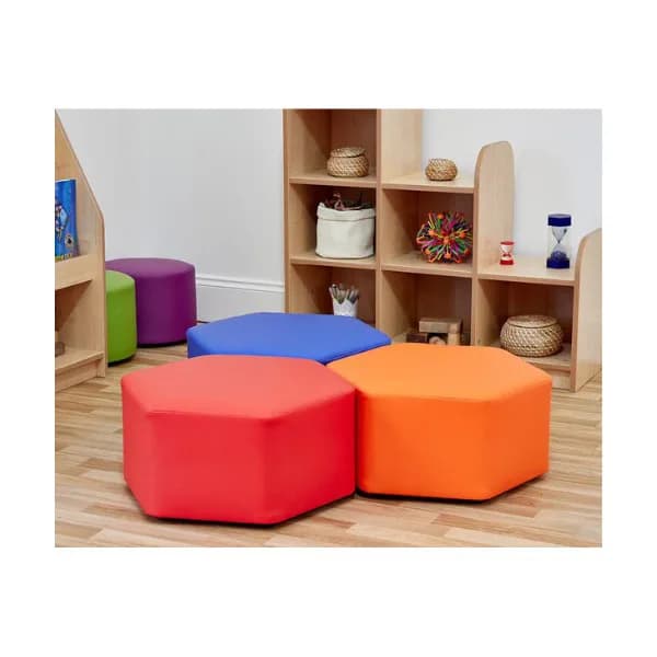 Large Hexagon Foam Seat – Set of 3
