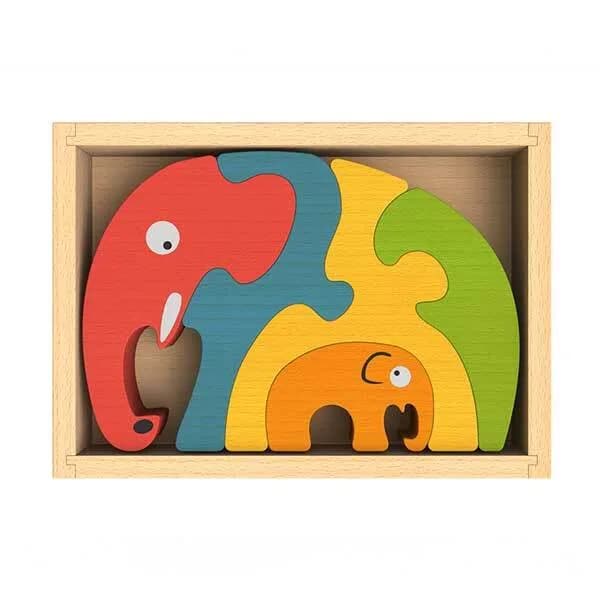 BeginAgain Elephant Family Colour Puzzle
