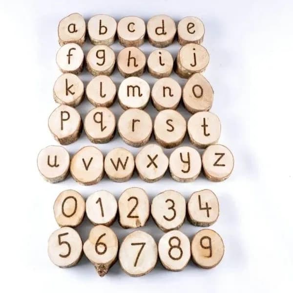 Handcrafted Wooden Letters And Numbers