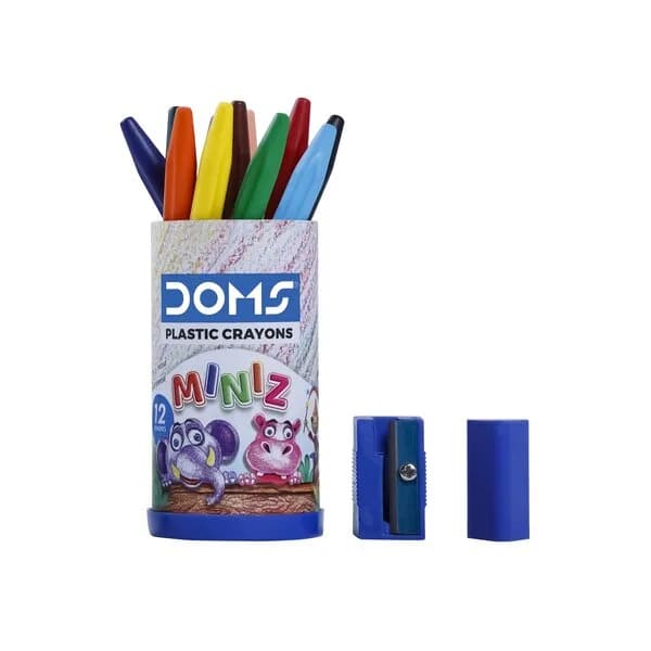 DOMS Plastic Crayons 12 Shades Miniz
