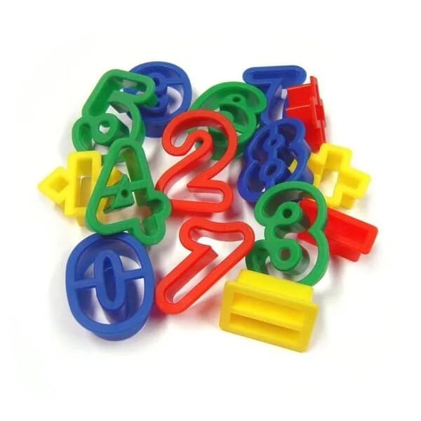 Plastic Dough Cutters Numbers & Symbols
