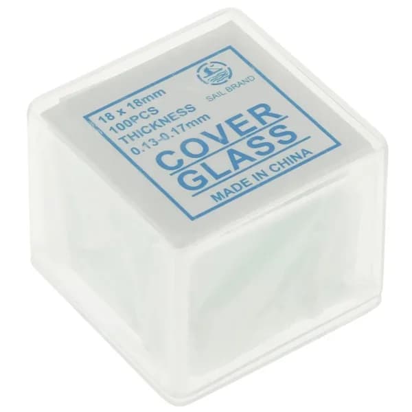 Microscopic Cover Glass 18x18mm (100pcs)