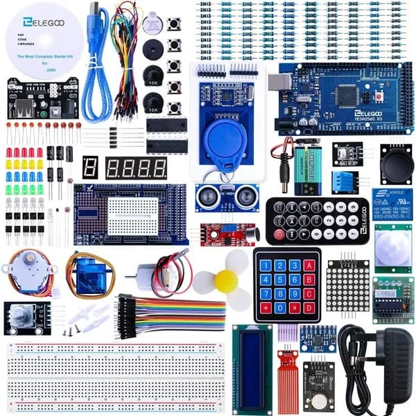 Ultimate Starter Kit Mega R3 Project Compatible with Arduino IDE (With Mega2560 with 328P(Original 16u2 chip,with logo))