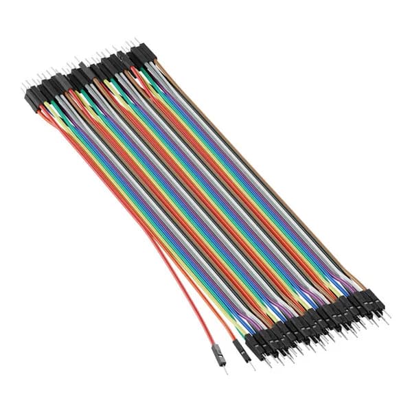 Male to Male Jumper Wire (Multicolor, 20cm Length) - 40/ Pack