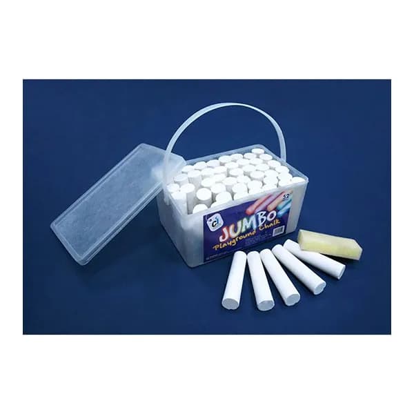 Jumbo PlayGround Chalk - White 52PCS