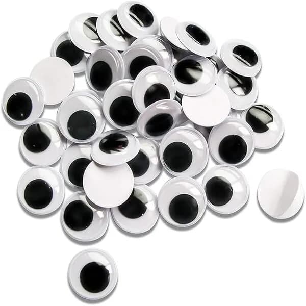 Wiggly Eyes - Black Self Adhesive 100PCS