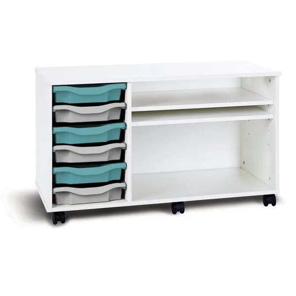 Premium - 6 Shallow Tray Unit with 2 Adjustable Shelves