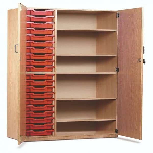 Shallow Tray Storage Cupboard - 20 Trays