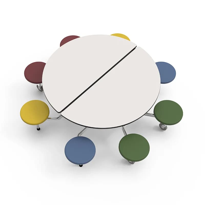 8 Seat Round Mobile Folding Table- H686mm