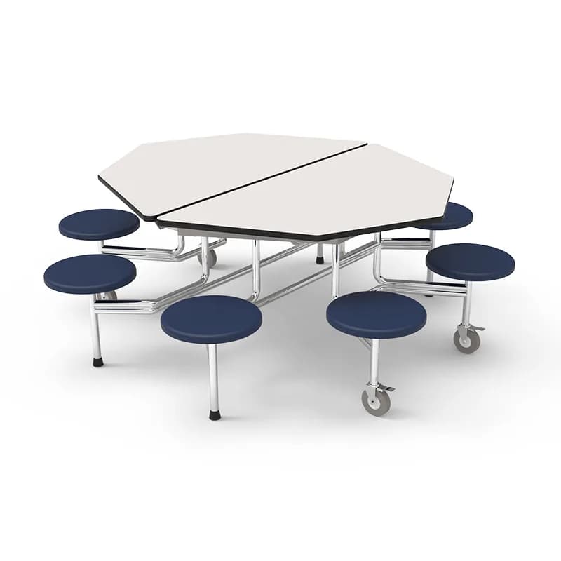 8 Seat Octagonal Mobile Folding Table- H686mm