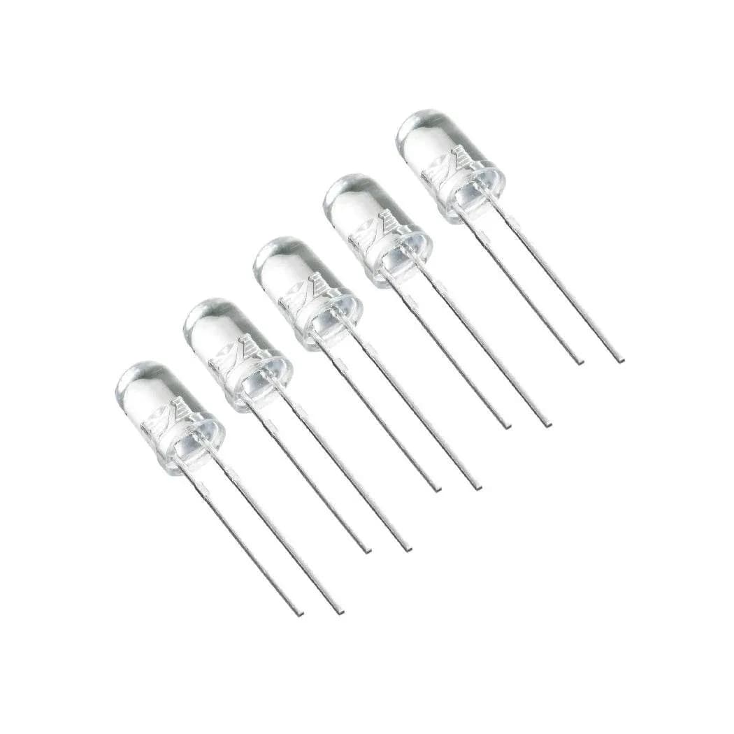 WHITE LED 5mm (Set of 5pcs)