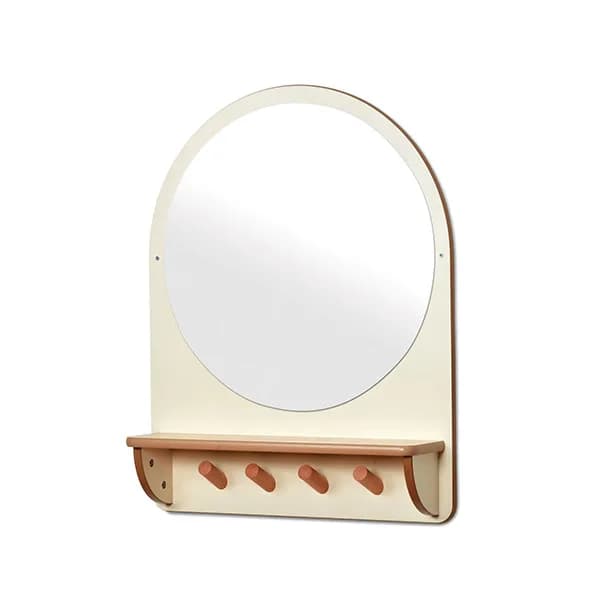 Wall Mirror with Hooks