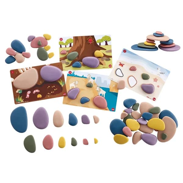 Rainbow Pebbles Family - Art Colors
